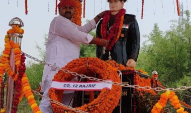 शहीद मेजर विकास सिंह की मूर्ति का हुआ अनावरण