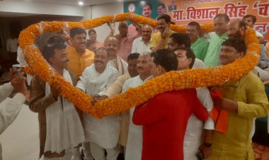 एमएलसी विशाल सिंह चंचल के जिले में प्रथम आगमन पर जनप्रतिनिधियों ने किया जोरदार स्वागत