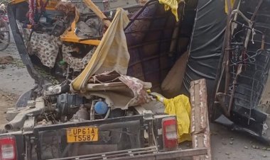 बोलेरो और टेंपो में जबरदस्त टक्कर, दो घायल