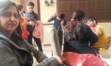 फरीदाबाद के बीपीटीपी रिजॉर्ट में लगा कला भारती का वेक्सिनेशन कैंप