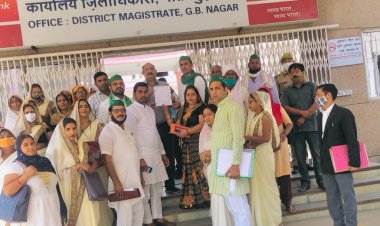 किसानों की मूल मुआवजे व अन्य समस्याओं को लेकर एडीएम के साथ हुई बैठक