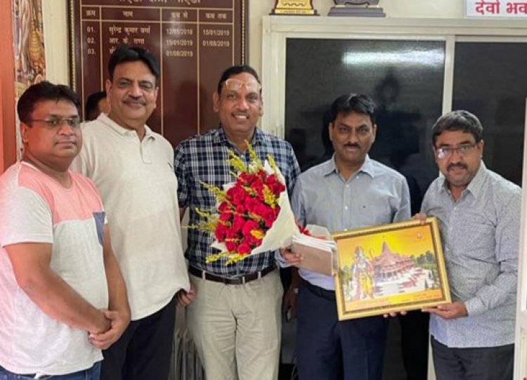 लघु उद्योग भारती की नई कार्यकारिणी ने की विद्युत विभाग के चीफ इंजीनियर से मुलाकात