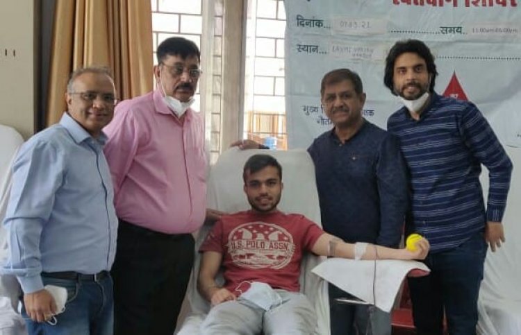 रक्त-नेत्र-अंगदान शिविर का हुआ आयोजन