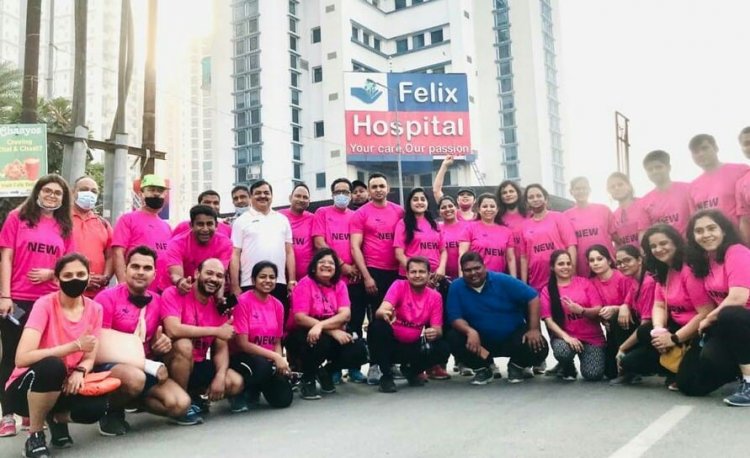 फेलिक्स अस्पताल ने अन्तरराष्ट्रीय महिला दिवस पर आयोजित की महिलाओं के लिए हेल्थ वॉक