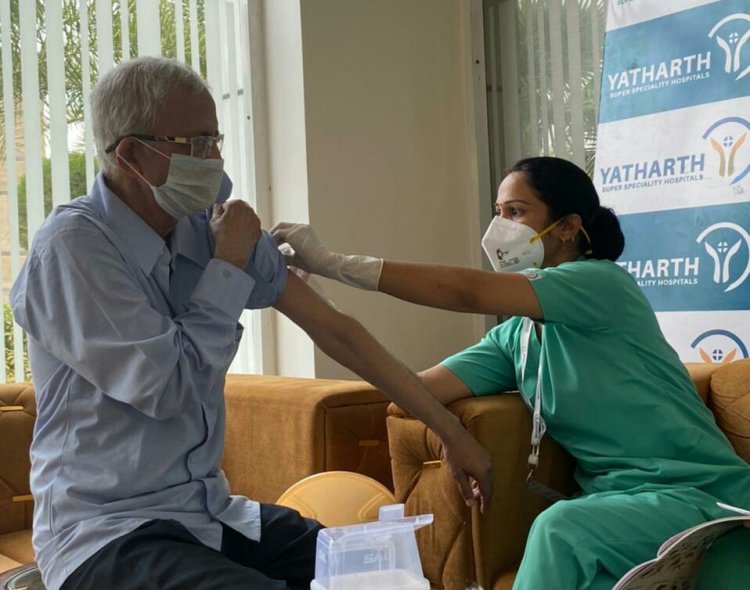 नेफोमा ने ग्रीन आर्च टेकज़ोन 4 में लगवाया वैक्सीनेशन केम्प