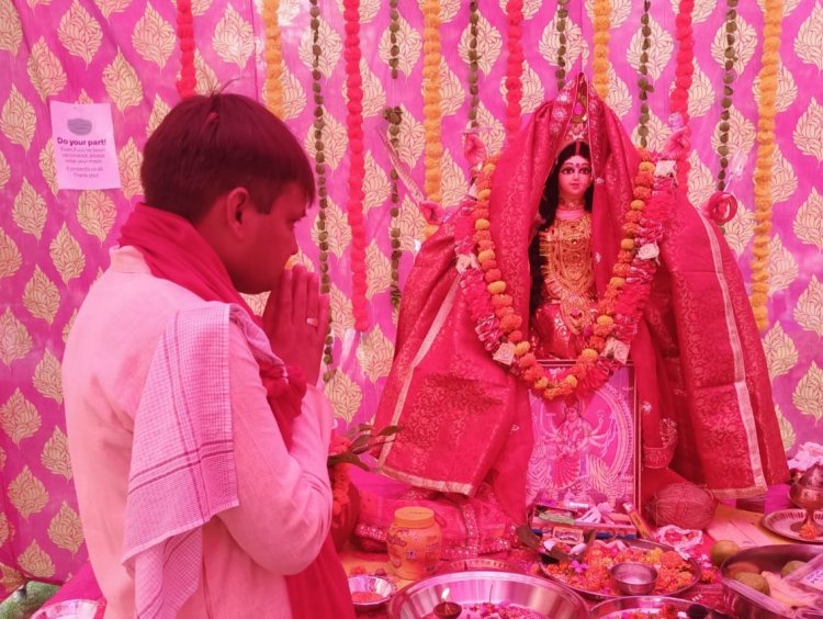 सेचुरी अपार्टमेन्ट में हुई दुर्गा माँ की प्राण प्रतिष्ठा