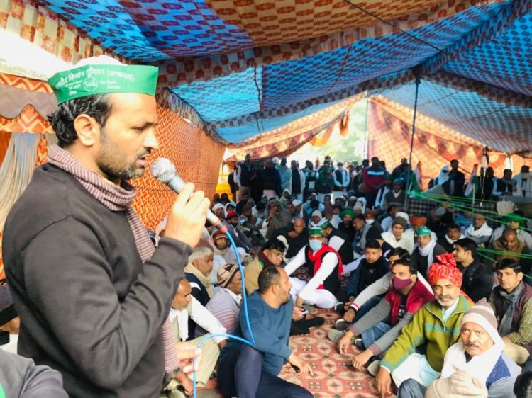 नोएडा प्राधिकरण पर चल रहे आंदोलन को भारतीय किसान यूनियन अंबावता ने दिया समर्थन