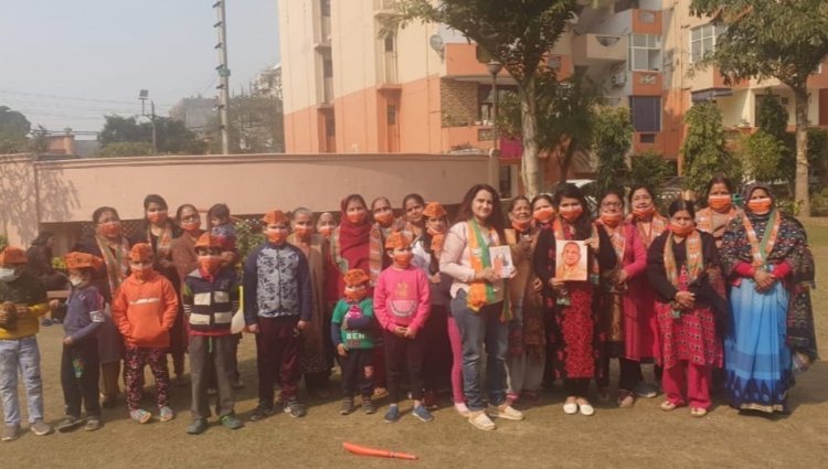 गुलमोहर एन्क्लेव की पूर्व अध्यक्षा ने की भाजपा के लिए वोट की अपील