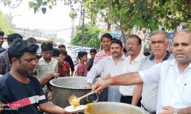 नौ-देवी व अमरनाथ यात्रा पूरी कर लौटने पर किया भंडारे का आयोजन