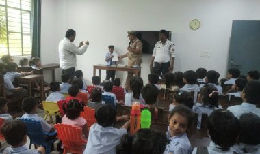 यातायात नियम के प्रति 300 से ज्यादा बच्चो को किया गया जागरूक