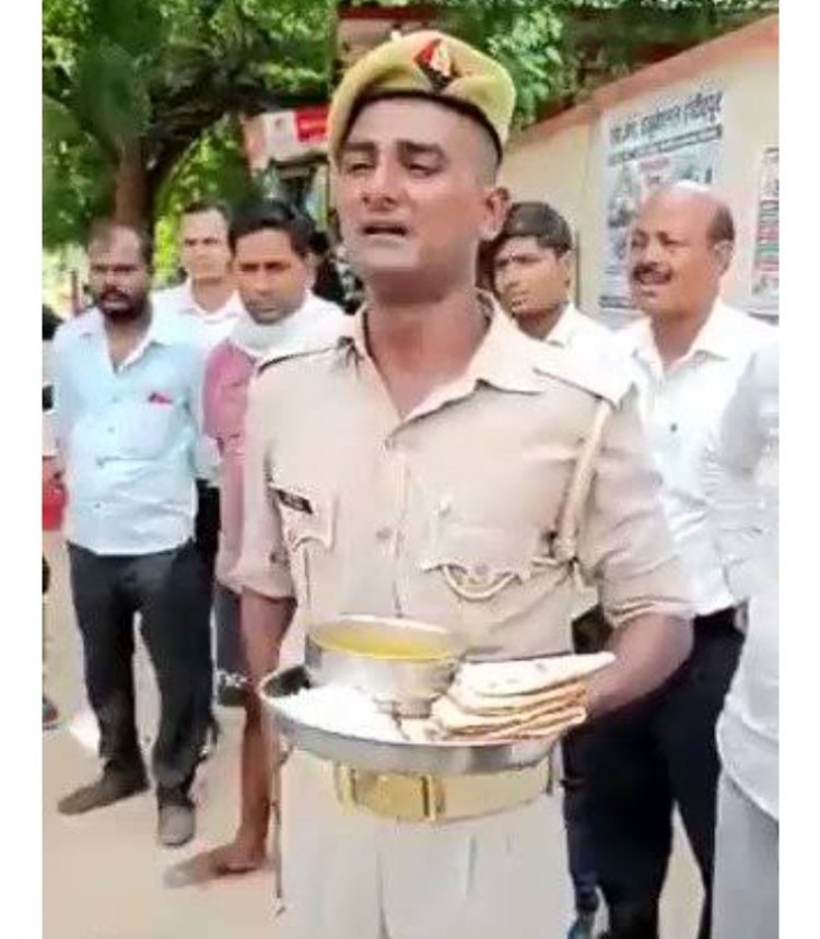 सिपाही ने उठाया था भोजन पर सवाल, फिरोजाबाद से आया गाजीपुर