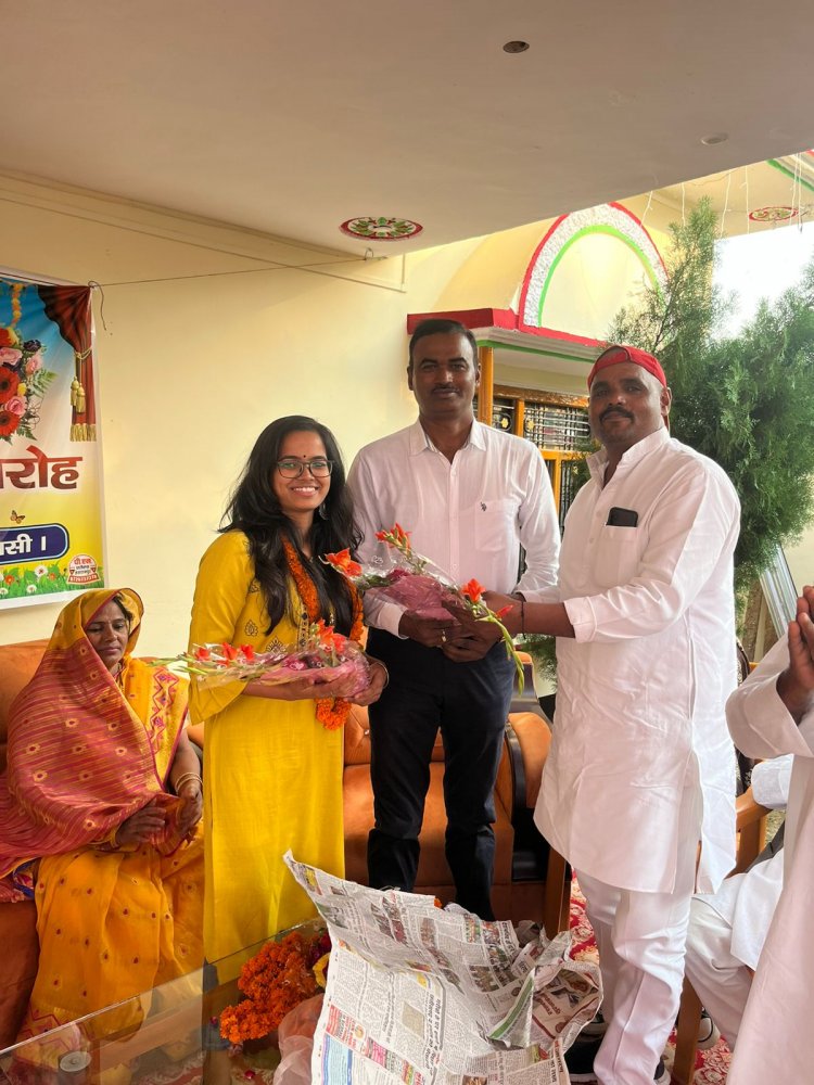 नायब तहसीलदार पुष्पा यादव का क्षेत्रवासियों ने किया भव्य स्वागत