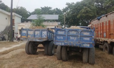 अवैध रूप से मिट्टी खनन में हुई कार्यवाही