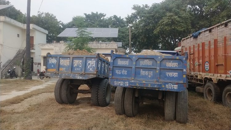 अवैध रूप से मिट्टी खनन में हुई कार्यवाही
