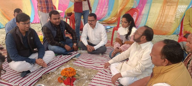 भोजापुर पहुंचे डीपीआरओ ने किया भूमी पुजन