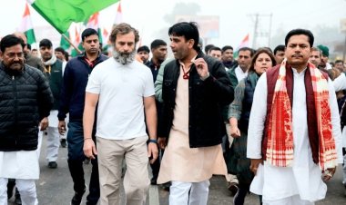 भारत जोड़ो यात्रा में राहुल गांधी से मिलने पहुंचे नोएडा से ललित अवाना