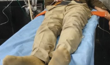 सड़क दुर्घटना में बिरनो थाने का सिपाही घायल, हालत गंभीर