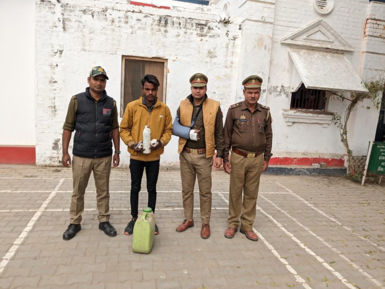 15  लीटर कच्ची शराब के साथ एक गिरफ्तार