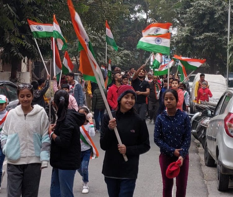 रजत विहार में हर्षोल्लास से मनाया गया 74वां गणतंत्र दिवस