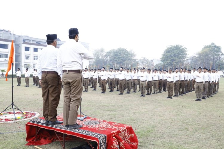 राष्ट्रीय स्वयं सेवक संघ गौतमबुद्ध नगर ने किया गुणात्मक संचलन