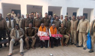 होमगार्ड जवान के विदाई मे भावुक हआ थाना परिसर