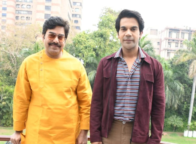 आशुतोष राणा और राजकुमार राव ने राष्ट्रीय राजधानी में किया फिल्म 'भीड़' का प्रमोशन