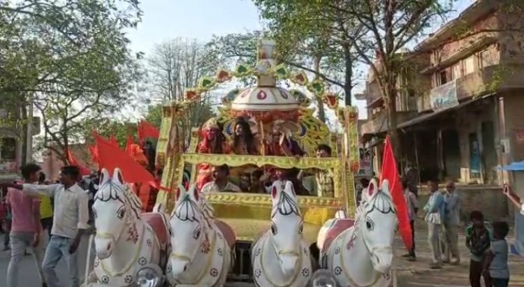 जंगीपुर नगर पंचायत में निकला भव्य श्री राम शोभायात्रा