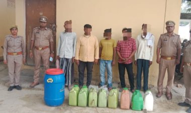 एक सौ चालीस लीटर ताड़ी के साथ पांच गिरफ्तार 