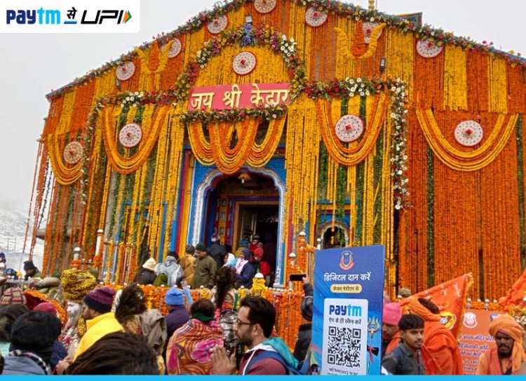 Paytm enables digital donations at Kedarnath temple — devotees can scan and pay through Paytm QR as the shrine opens doors for public