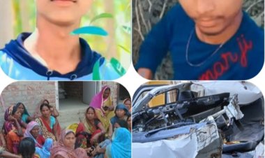 डीजे लदा पिकअप ट्रक में घुसा दो की मौत ,एक की हालत गंभीर