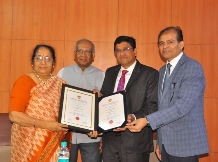 एमिटी विश्वविद्यालय में बिसलेरी इंटरनेशनल के सीईओ जार्ज एंजेलो को प्रोफेसरशिप की मानद उपाधि से किया सम्मानित