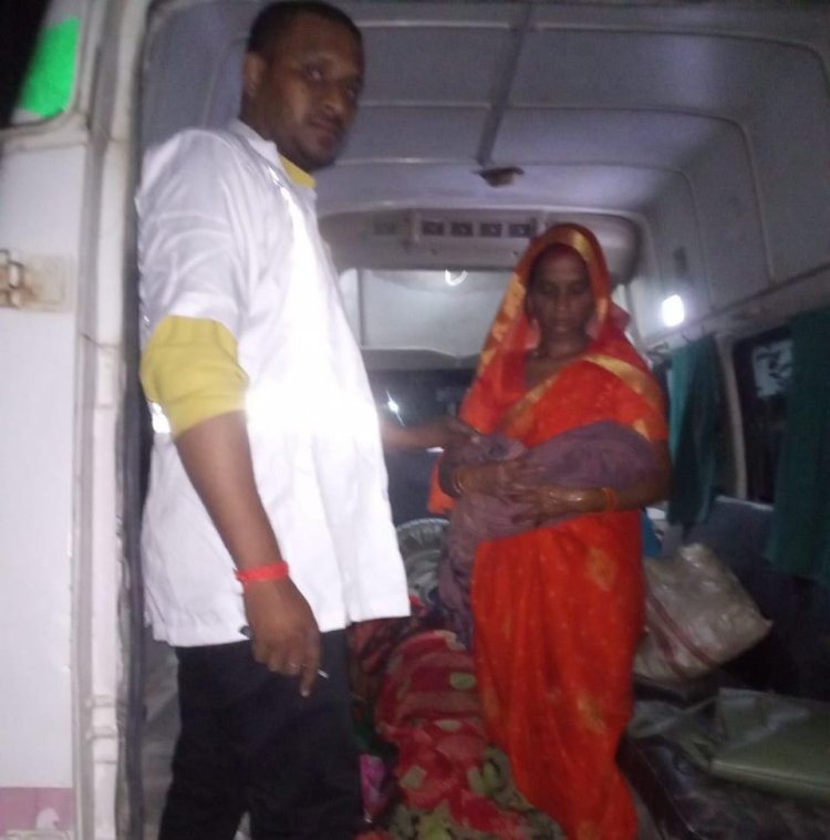 102 एंबुलेंस में गूंजी बेटी की किलकारी