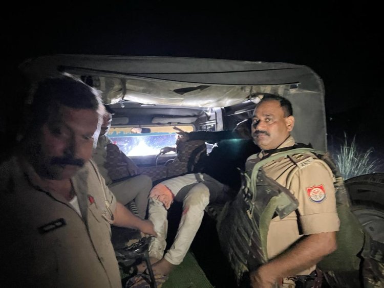 पच्चीस हजार का इनामिया गौ तस्कर साथी समेत पुलिस मुठभेड़ में गिरफ्तार 