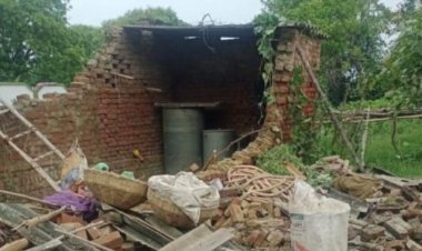बरसात में  कच्चा मकान गिरने से तीन घायल