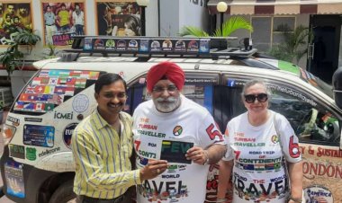 FEVA के दिशानिर्देशों पर भारत को विश्व गुरु बनाने के लिए 25 देशों की यात्रा पर फीवा रथ रवाना