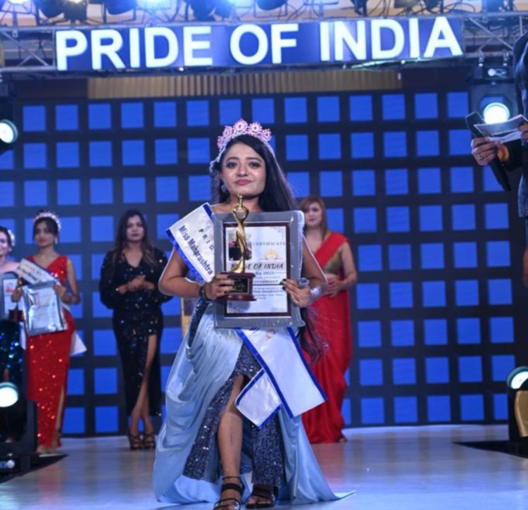 प्राइड ऑफ़ इंडिया 'मिस इंडिया 2023' में मिस महाराष्ट्र स्टेट विनर बनी प्रगति येसनासुरे