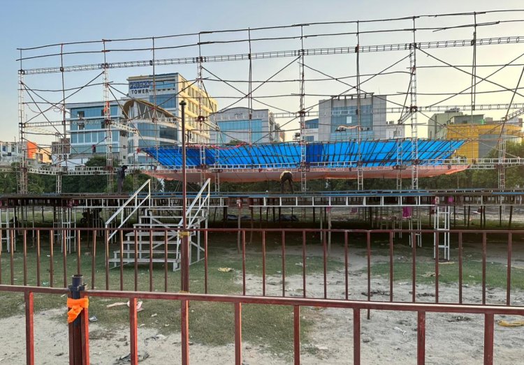 श्रीराम मित्र मंडल द्वारा रामलीला की तैयारियां जोरो पर