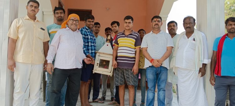 रामलीला मंचन से पूर्व राम आरती की निकाली  गई भव्य शोभा यात्रा