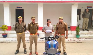चोरी की मोटर साइकिल और अवैध तमंचा संग एक को दुल्लहपुर पुलिस ने किया गिरफ्तार