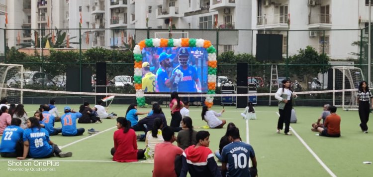 एसोटेक विंडसर कोर्ट सोसाइटी में विश्वकप फाइनल 2023 का उठाया लुफ्त