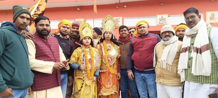 जय श्री राम के नारे के साथ बहलोलपुर में निकला भव्य श्री राम शोभायात्रा