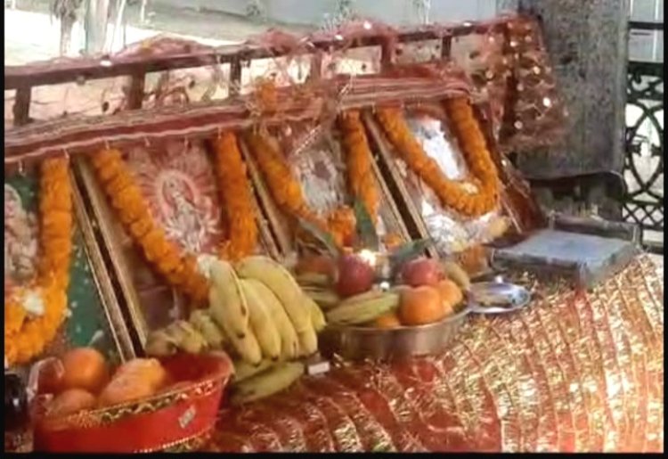 श्री राम लल्ला प्राण प्रतिष्ठा के उपलक्ष में महिलाओं ने किया भागवद गीता पाठ एवं कीर्तन