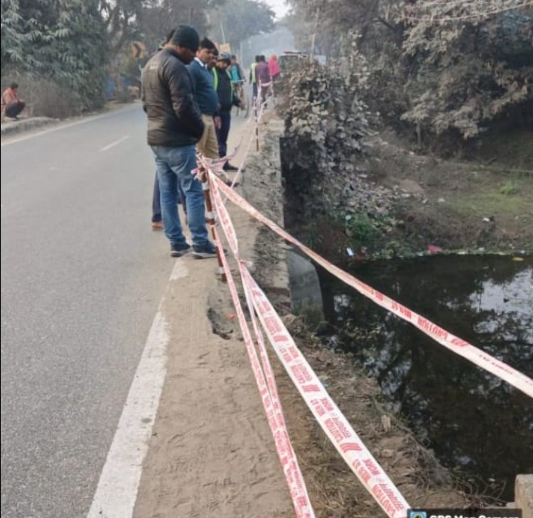 भारतीय राष्ट्रीय राजमार्ग के लापरवाही से घटित हो सकती बड़ी घटना 