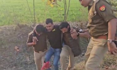 गौ तस्कर अफशर खान पुलिस मुठभेड़ में गिरफ्तार