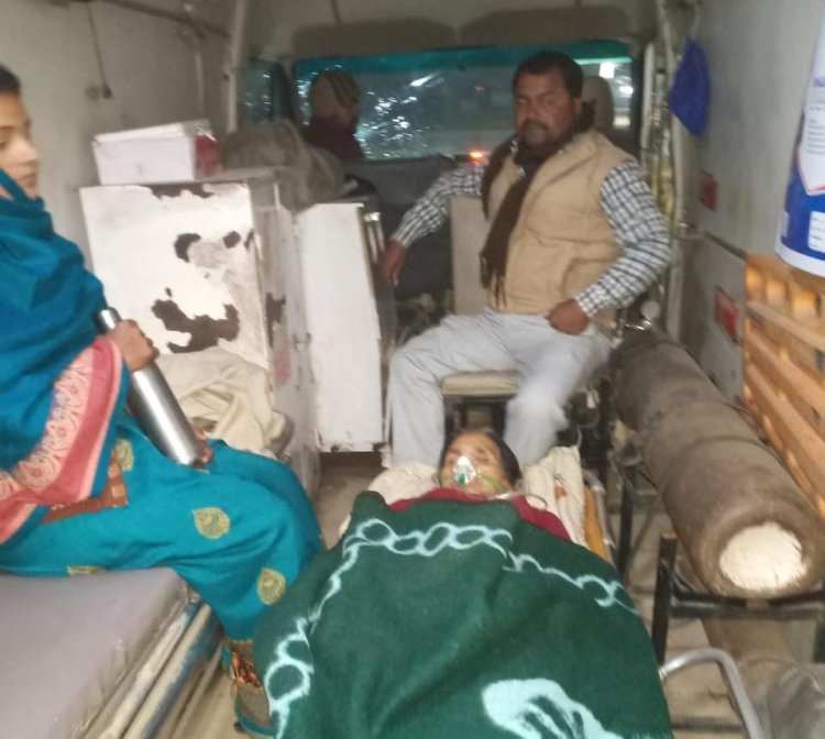 108 एंबुलेंस ने मरीज को पहुंचाया बीएचयू वाराणसी