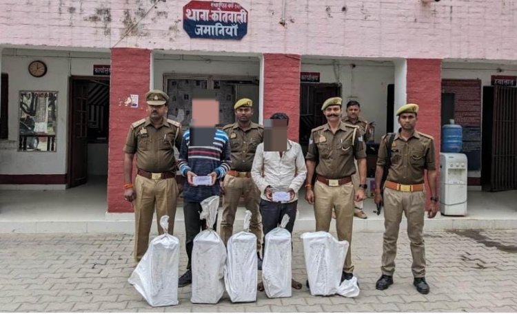 चोरी की पांच बैट्री के साथ दो गिरफ्तार