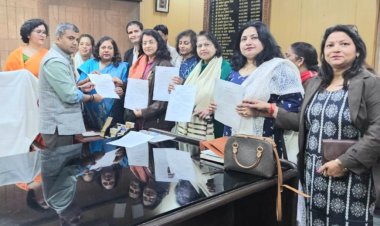 पश्चिम बंगाल के संदेशखाली में महिलाओं पर हो रहे अत्याचार के विरोध मे राष्ट्रपति को लिखा ज्ञापन