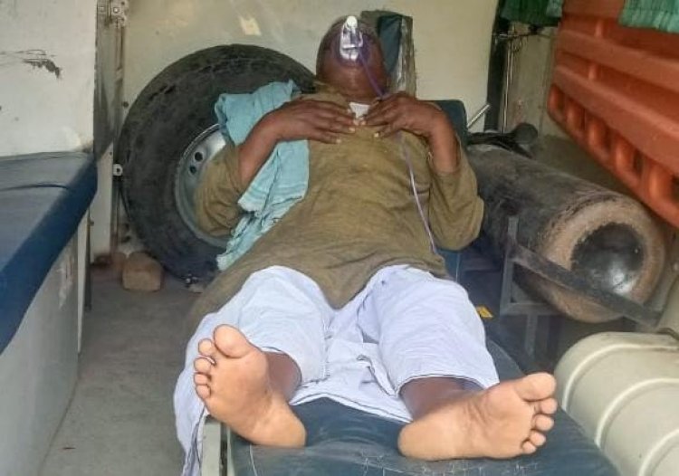 मरीज को पड़ा था दिल का दौरा,108 एम्बुलेंस ने पहुंचाया बीएचयू वाराणसी