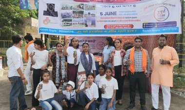 तीस हज़ार लोगोें को वाईएसएस ने दिया पर्यावरण संरक्षण का संदेश, पिलाया स्टील के गिलास में शरबत