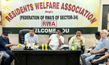 आरडब्ल्यूए 34 की जल विभाग के अधिकारियों के साथ हुई बैठक